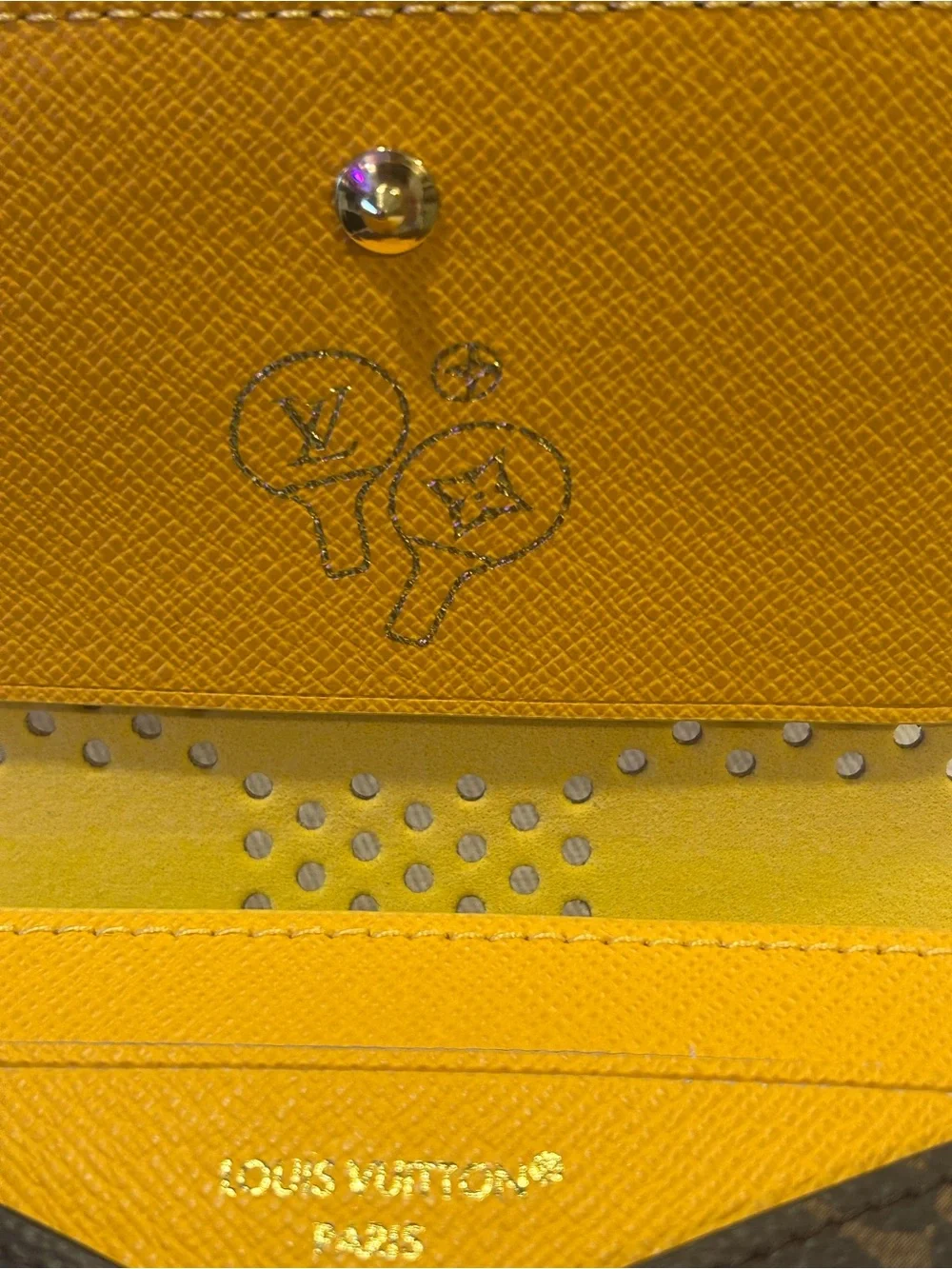 Louis Vuitton Fall 2026 Limited Edition Yellow & Monogram Studded Card Case